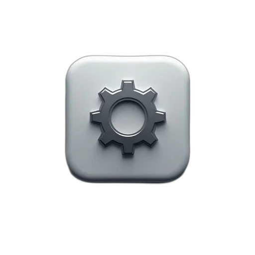robot, jewelry, weapon, 3d render, monochrome, grey, app, icon transparent PNG cut-out
