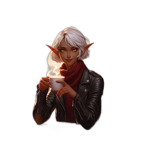 staff, jacket, face, weapon, concept art, fantasy art, pixel art, watercolor transparent PNG cut-out