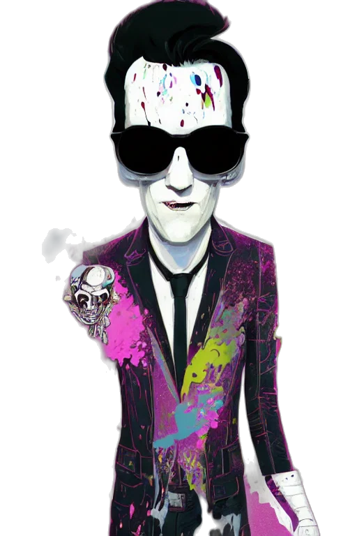 mask, jacket, cartoon, concept art transparent PNG cut-out