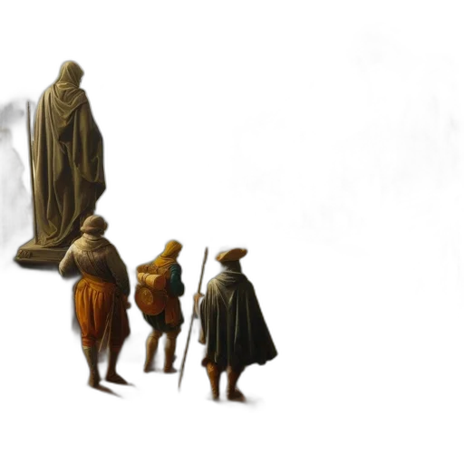 staff, dress, concept art, 3d render, fantasy art, oil painting, fog, forest transparent PNG cut-out