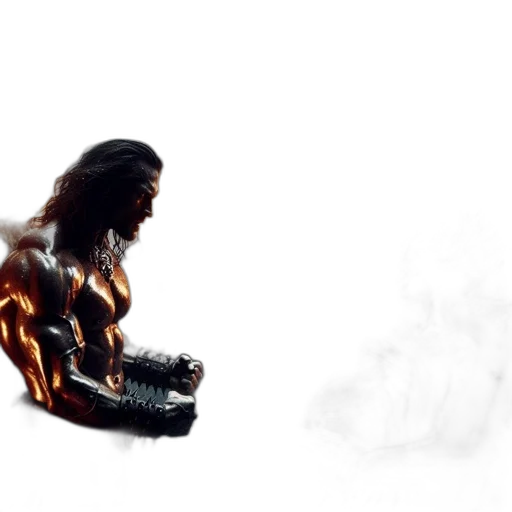 sword, weapon, concept art, comic book art, 3d render, fantasy art, fire, dimly transparent PNG cut-out