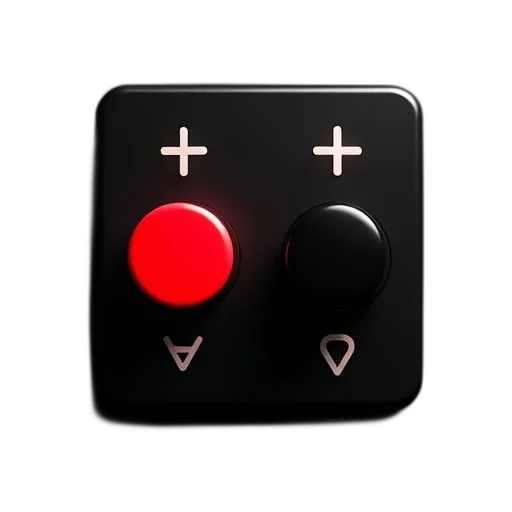robot, 3d render, photorealistic, concept art, red, black, electrical, switch transparent PNG cut-out
