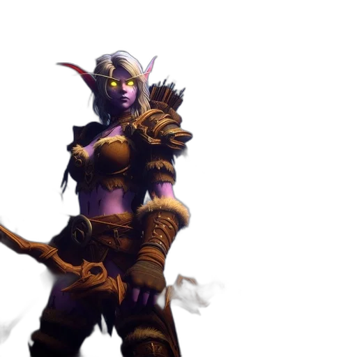 staff, weapon, concept art, fantasy art, 3d render, dark, elf, glowing transparent PNG cut-out
