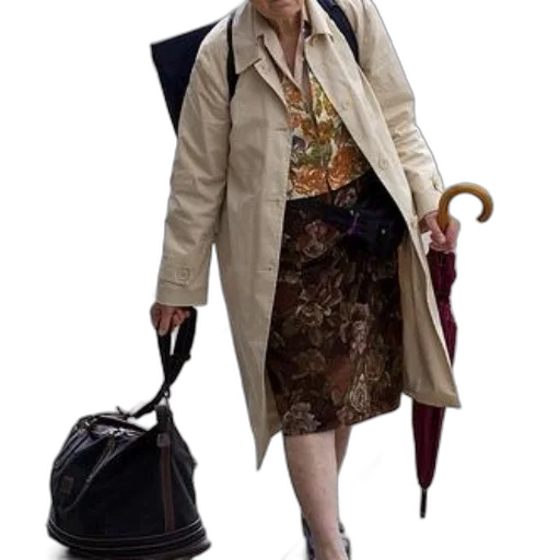 staff, jacket, umbrella, concept art, photorealistic, woman, floral, skirt transparent PNG cut-out