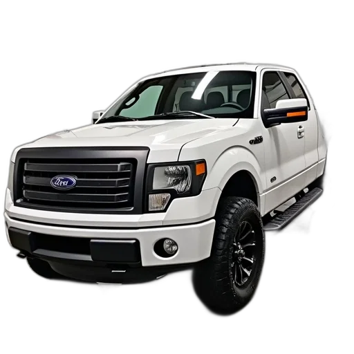 car, white, pickup, truck, parked, inside, garage, truckmax transparent PNG cut-out