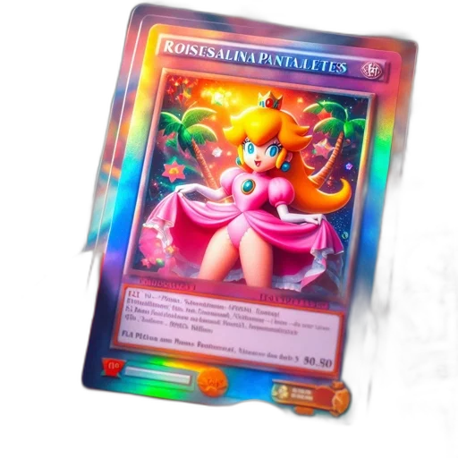weapon, vaporwave, fire, colorful, vibrantly, designed, trading, card transparent PNG cut-out