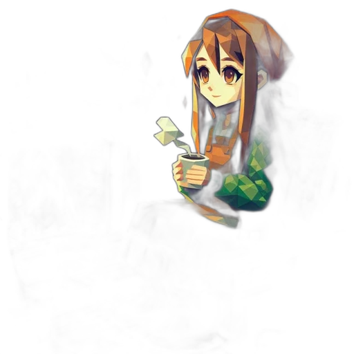 staff, weapon, food, flower, pixel art, anime, watercolor, 3d render transparent PNG cut-out