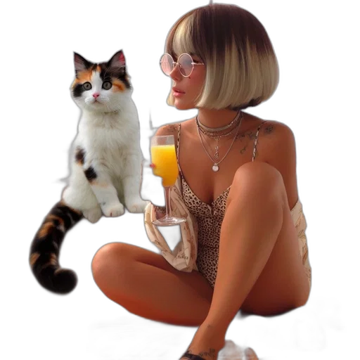 animal, dress, jewelry, creature, photorealistic, oil painting, concept art, pixel art transparent PNG cut-out