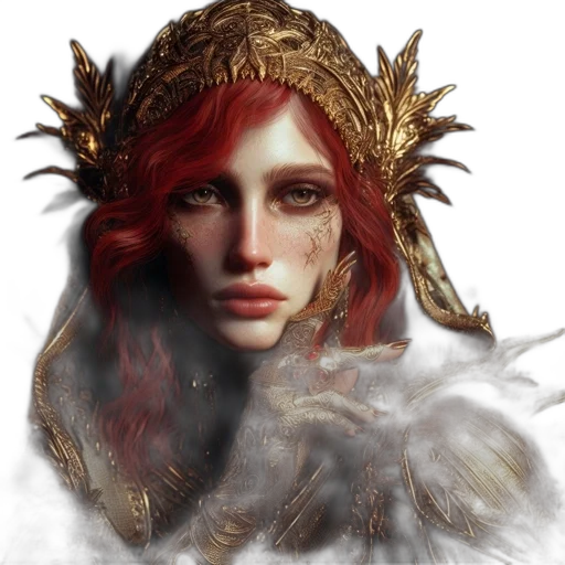 crown, face, dragon, fantasy art, concept art, photorealistic, 3d render, golden transparent PNG cut-out