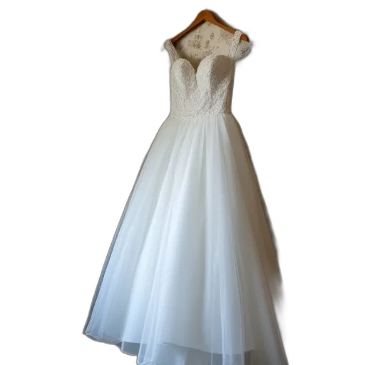 dress, crown, 3d render, photorealistic, concept art, white, wedding, lace transparent PNG cut-out