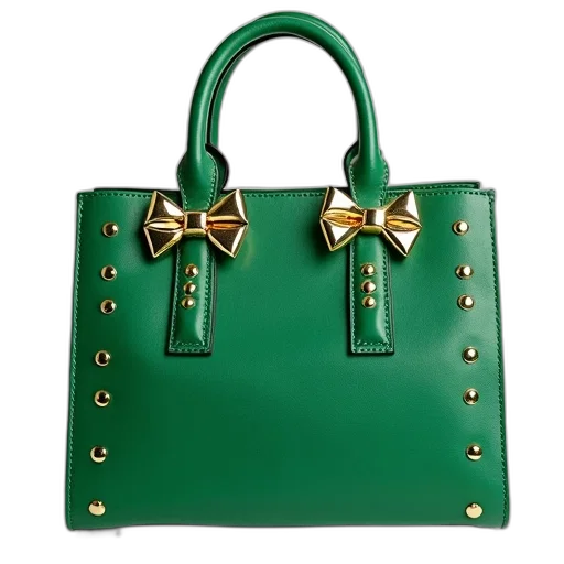 jewelry, green, studded, bag transparent PNG cut-out