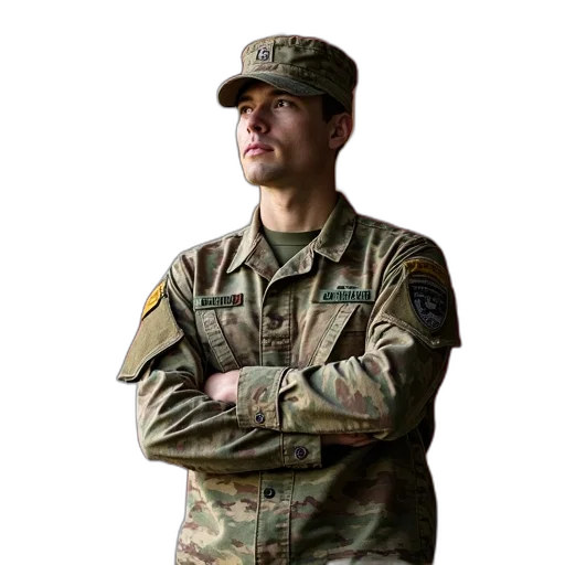 staff, jacket, hat, weapon, concept art, military, officer, camouflage transparent PNG cut-out