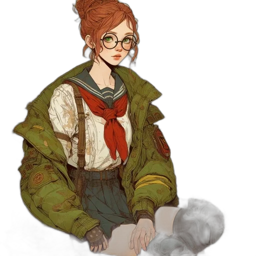 jacket, staff, dress, concept art, fantasy art, watercolor, pixel art, snow transparent PNG cut-out