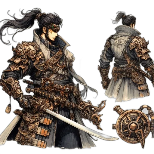 sword, weapon, concept art, fantasy art, comic book art, 3d render, monochrome, dark transparent PNG cut-out