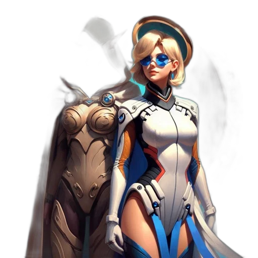 robot, weapon, staff, dress transparent PNG cut-out