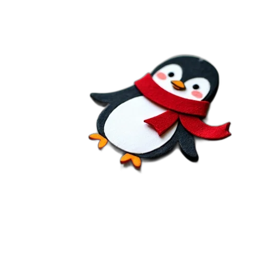 animal, pixel art, red, close-up, view, greeting, card, penguin transparent PNG cut-out