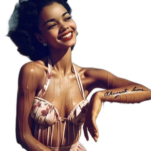 dress, jewelry, photorealistic, concept art, cartoon, comic book art, woman, floral transparent PNG cut-out