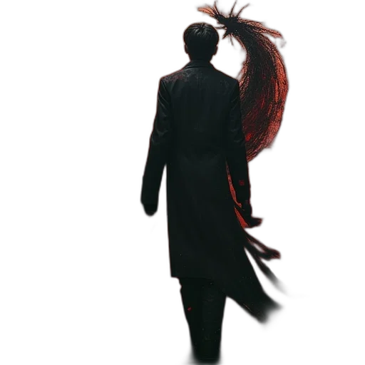 staff, jacket, hair, dress transparent PNG cut-out