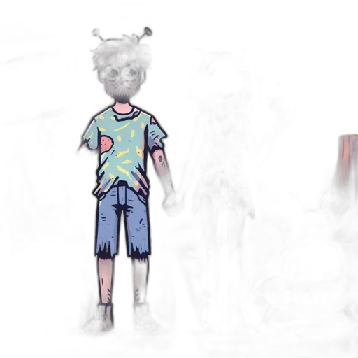 creature, concept art, 3d render, pixel art, cartoon, outer space, pastel, colorful transparent PNG cut-out