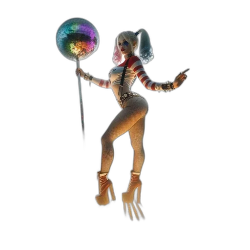 staff, robot, concept art, 3d render, fantasy art, pixel art, outer space, neon lights transparent PNG cut-out