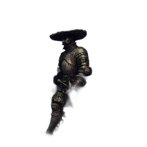 staff, robot, sword, mask, 3d render, concept art, fantasy art, photorealistic transparent PNG cut-out