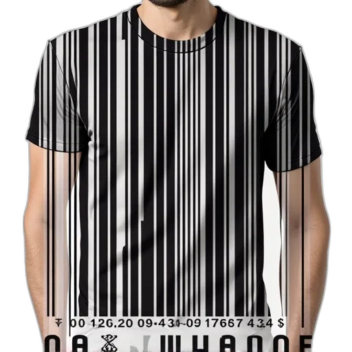 dress, cyberpunk, vaporwave, 3d render, monochrome, barcode, graphic, men transparent PNG cut-out