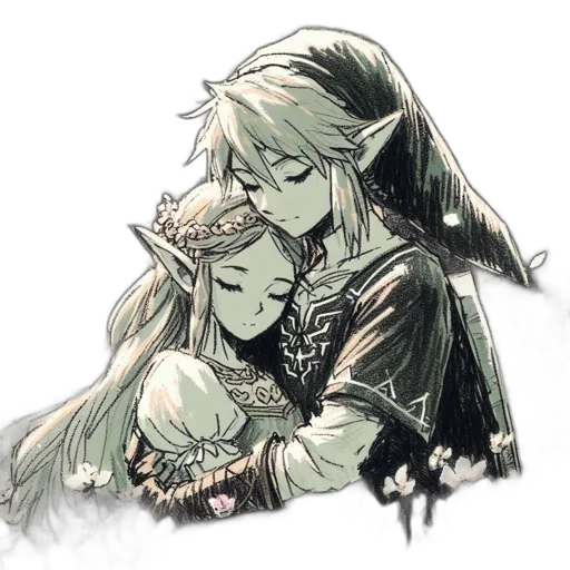 pixel art, fantasy art, watercolor, concept art, monochrome, green, two, animated transparent PNG cut-out