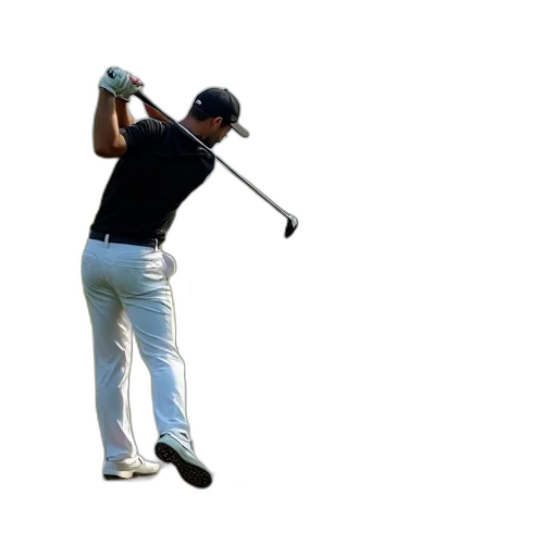 person, playing, golf, course, pond, background, golfer, wearing transparent PNG cut-out
