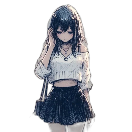 dress, jacket, mask, hat, anime, pixel art, concept art, 3d render transparent PNG cut-out