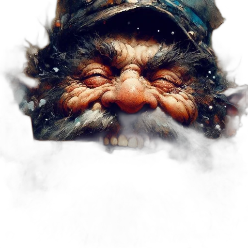 face, mask, hat, creature, concept art, fantasy art, photorealistic, watercolor transparent PNG cut-out