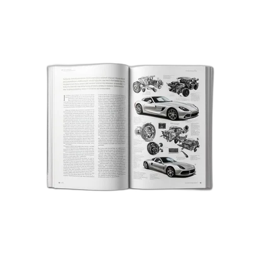 car, robot, weapon, shoes, concept art, double-page, spread, magazine transparent PNG cut-out