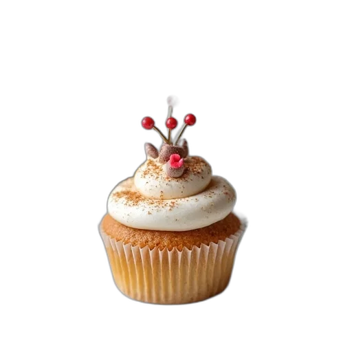 food, crown, staff, hat, 3d render, photorealistic, christmas, cupcake transparent PNG cut-out