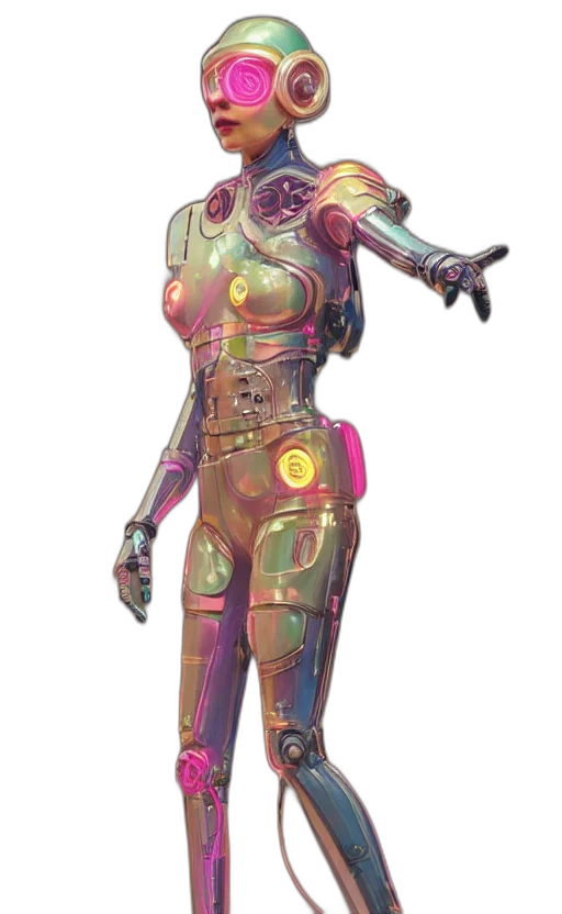 robot, staff, jewelry, dress transparent PNG cut-out