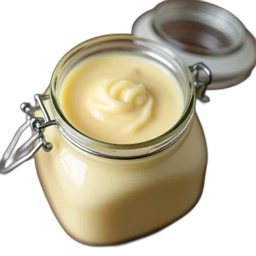 food, glass, jar, filled, creamy, substance, possibly, dessert transparent PNG cut-out
