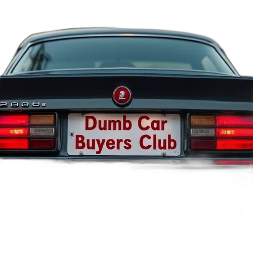 car, bumper, sticker, reads transparent PNG cut-out
