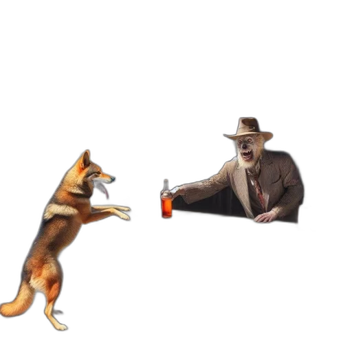 staff, weapon, animal, hat, concept art, pixel art, 3d render, fire transparent PNG cut-out