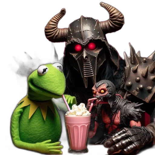dragon, mask, concept art, fantasy art, 3d render, green, puppet, dark transparent PNG cut-out