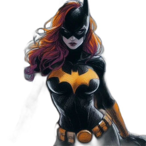 comic book art, concept art, fantasy art, cartoon, dark, female, character, wearing transparent PNG cut-out