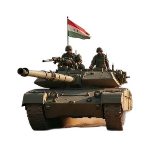 weapon, concept art, 3d render, tank, syrian, forces, drives, front transparent PNG cut-out