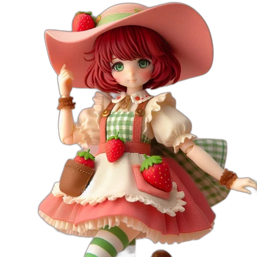 hat, food, staff, 3d render, concept art, fantasy art, photorealistic, red transparent PNG cut-out