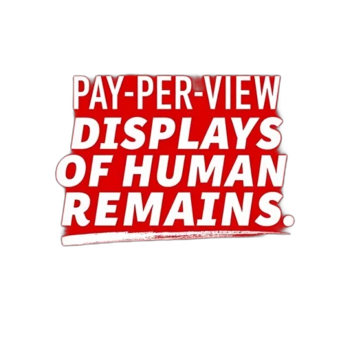 3d render, concept art, red, poster, white, text, reads, pay-per-view transparent PNG cut-out