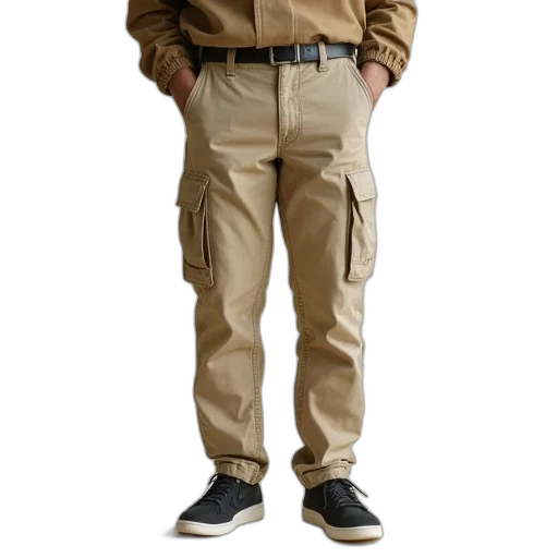 jacket, staff, 3d render, earth tones, monochrome, pair, beige, cargo transparent PNG cut-out