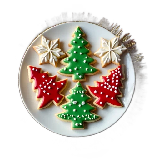 jewelry, plate, christmas, cookies, festive, red, green, color transparent PNG cut-out