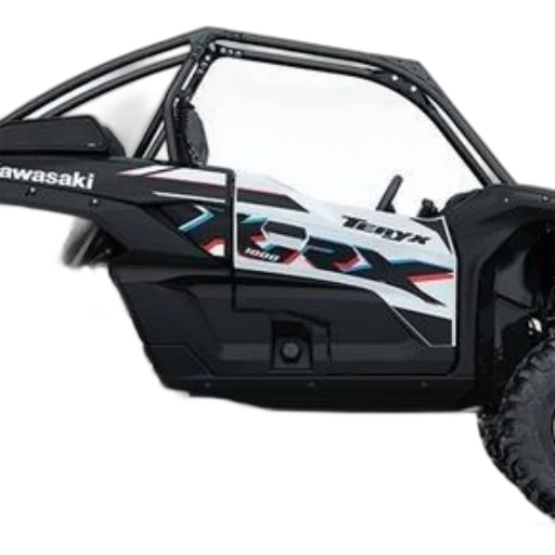 black, kawasaki, teryx, 1000, side-by-side, vehicle, white, red transparent PNG cut-out