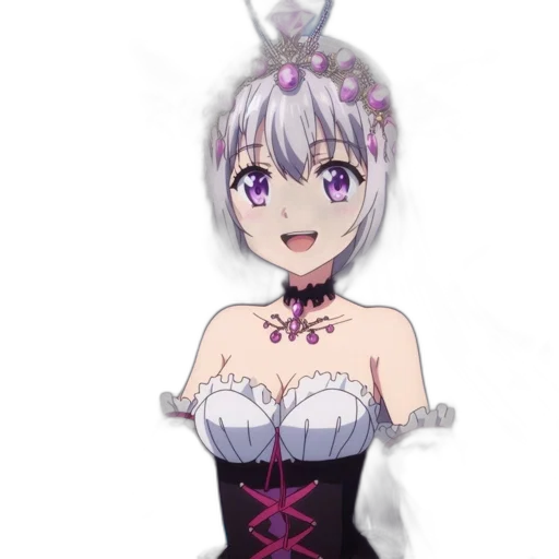 dress, crown, jewelry, robot, anime, pixel art, fantasy art, cartoon transparent PNG cut-out
