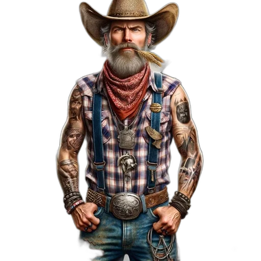 hat, animal, face, concept art, fantasy art, comic book art, photorealistic, unkempt transparent PNG cut-out