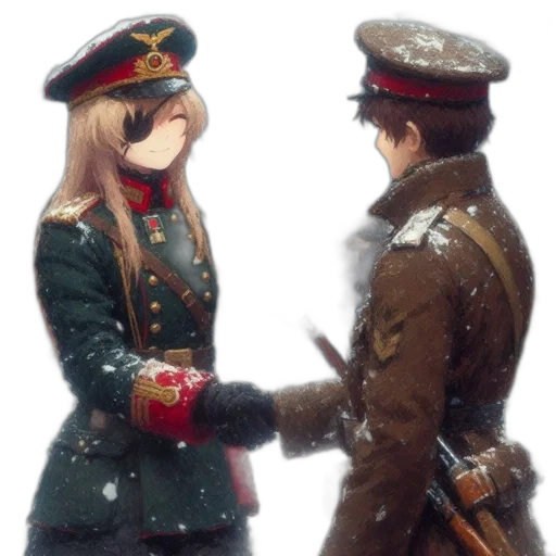 staff, hat, jacket, weapon, oil painting, 3d render, photorealistic, concept art transparent PNG cut-out