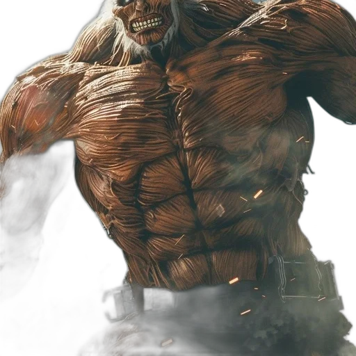 creature, face, concept art, comic book art, fantasy art, photorealistic, massive, muscular transparent PNG cut-out