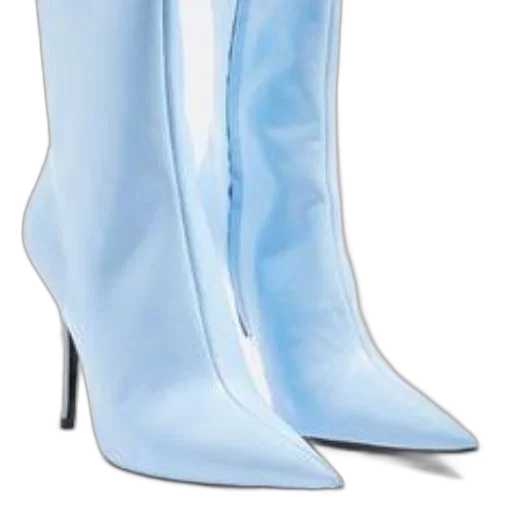 shoes, blue, pair, light, high-heeled, boots, pointed, toe transparent PNG cut-out