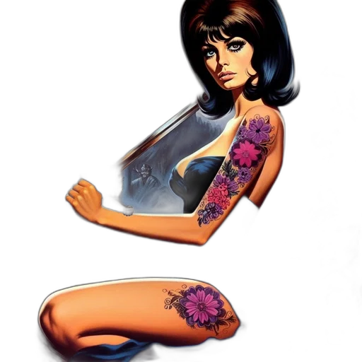 jewelry, comic book art, concept art, cartoon, fantasy art, woman, dark, hair transparent PNG cut-out